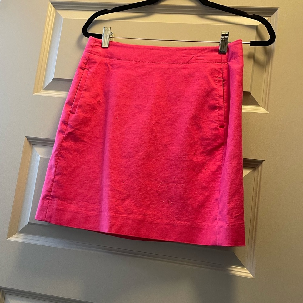 Loft Hot pink loft skirt with pockets petite size 2